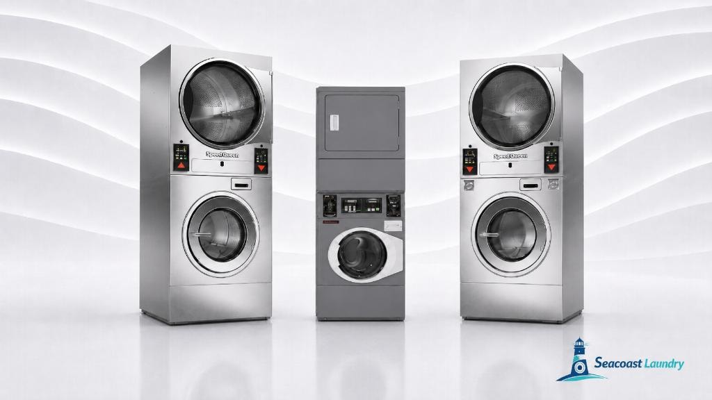 Speed Queen stack washer dryer units for Caribbean multifamily properties